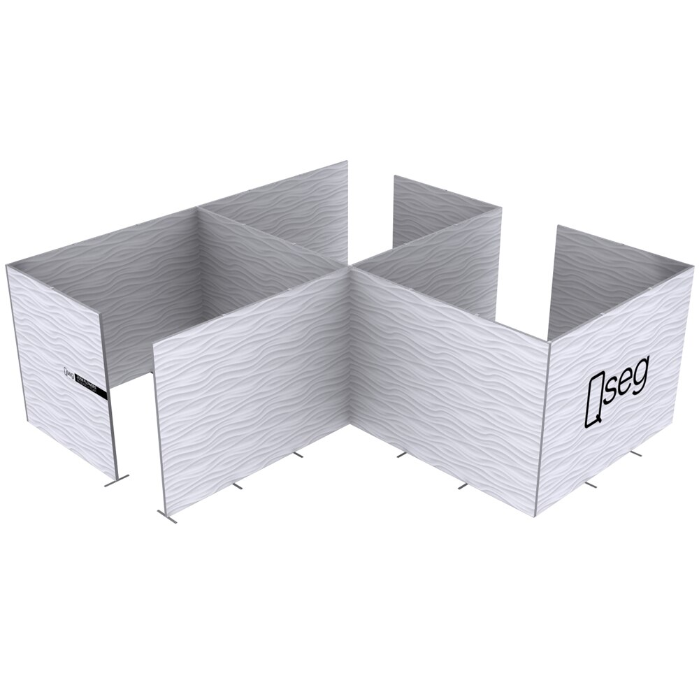 QSEG Office Partition — Tri Office Partition / Full Custom Print